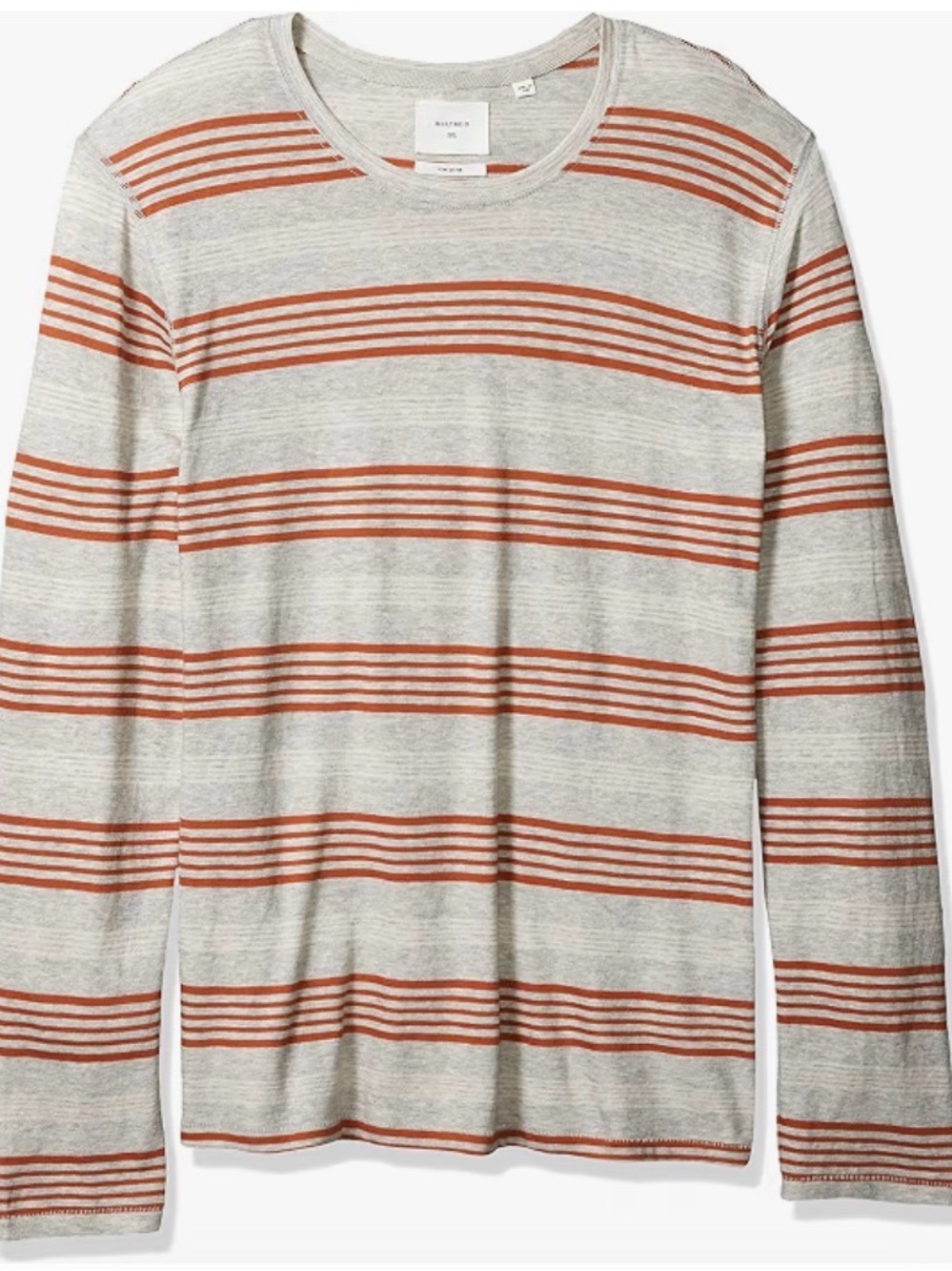 Billy Reid Men's Striped Long Sleeve Pima Cotton Crewneck T-Shirt Large L